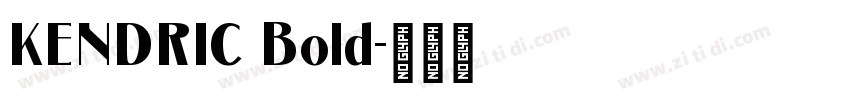 KENDRIC Bold字体转换